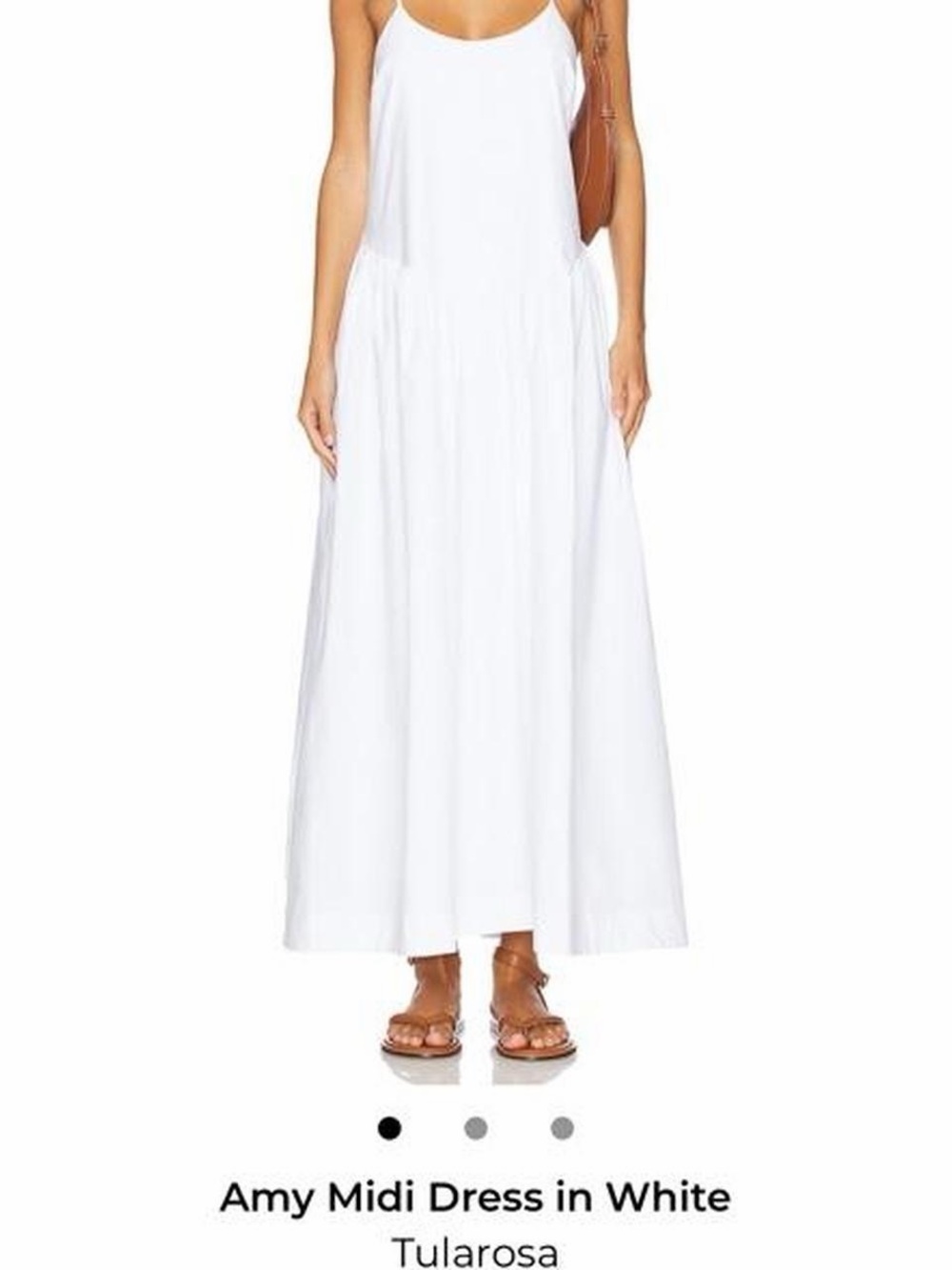 Tularosa White Maxi Dress with Spaghetti Straps